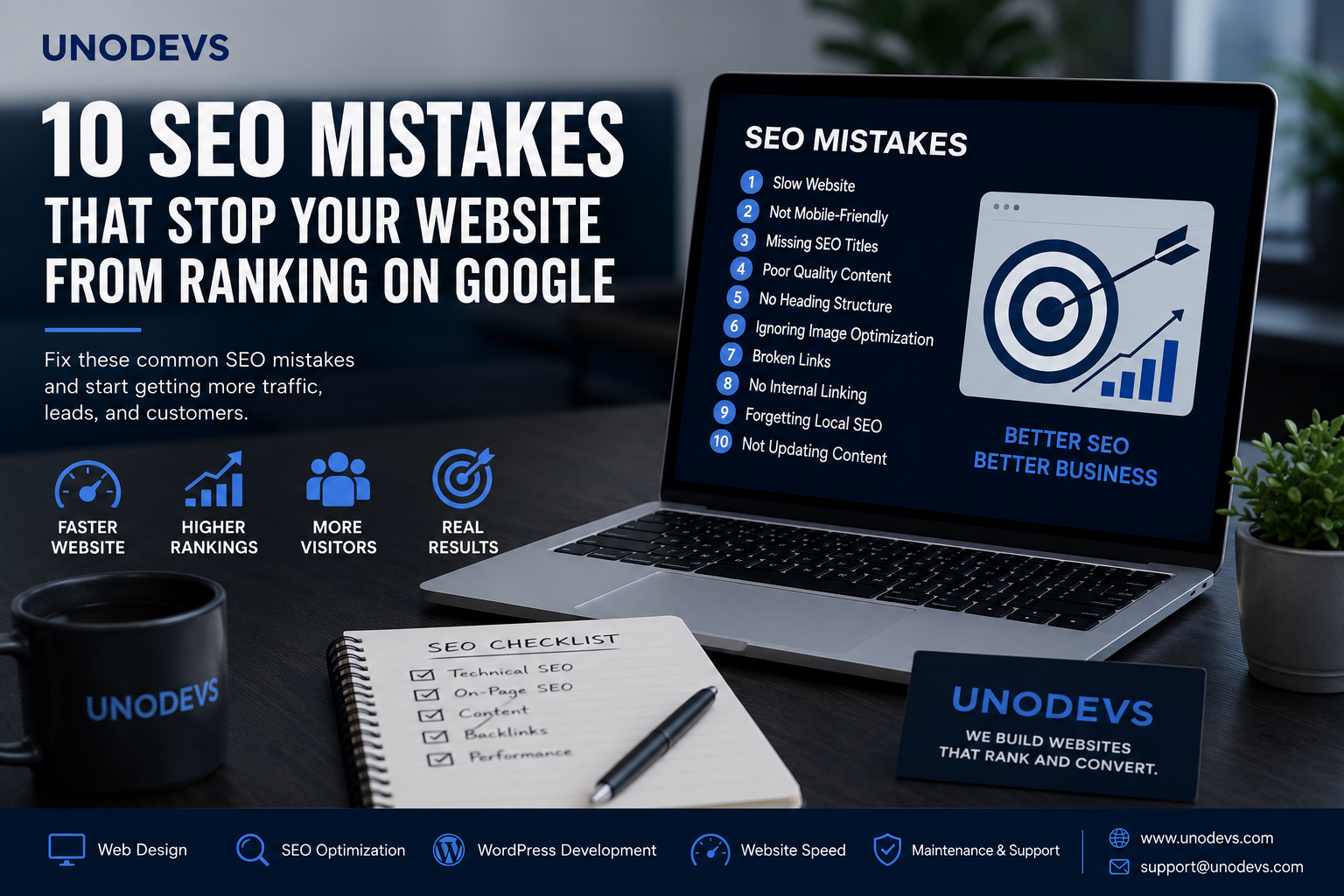 10 SEO Mistakes That Stop Your Website From Ranking on Google | Unodevs
